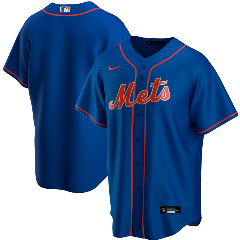 2020 MLB Men New York Mets Nike Royal Alternate 2020 Replica Jersey 1